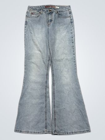 Mudd Jeans Damen Jeans in heller Waschung mit ausgestelltem Bein