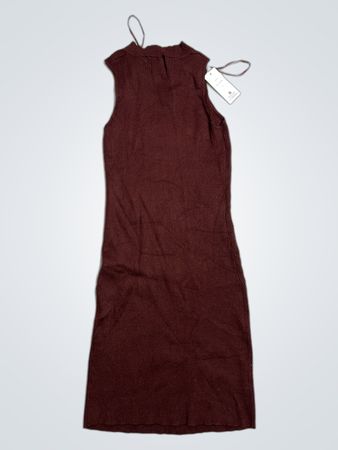 PINK ROSE Ärmelloses Ripp-Mockneck-Kleid