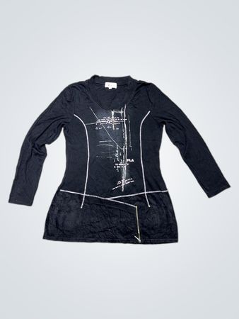 Affinités Armand Thierry Schwarzes Langarmshirt