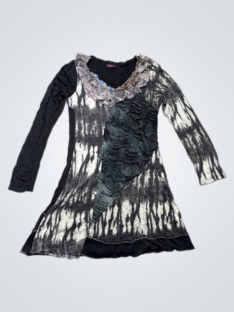 EXQUISS Frauen Tie-Dye Rüschendirndl