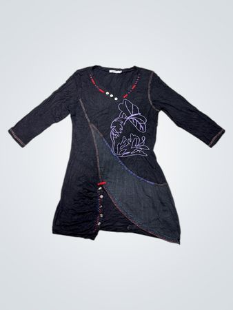 Griffin Black Besticktes Tunika-Top