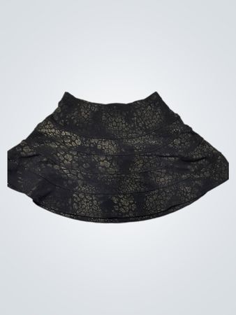Mimichica schwarze Rock mit goldenem Muster