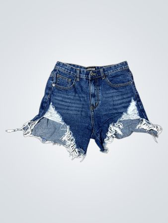 NOMOKROM Damen Jeans zerrissene abgeschnittene Shorts