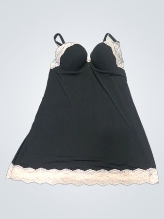 Victoria's Secret Schwarze Chemise mit Spitzenbesatz