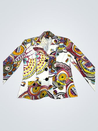 Pause Café Damen Blazer mit buntem Paisley-Muster