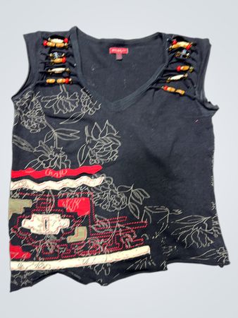 BYLOT ärmelloses Top mit Blumenmuster und Verzierungen