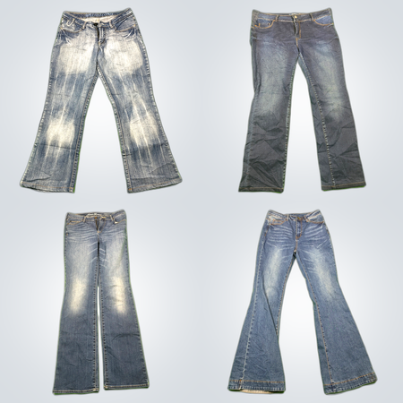 Jean à taille bootcut Y2K