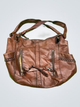 Bolso de Hombro de Cuero Marrón