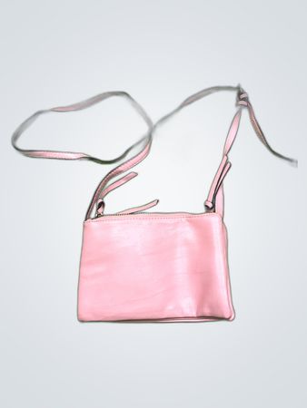 Pink Leather Crossbody Bag