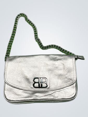 Bally Silver Leather Shoulder Bag
