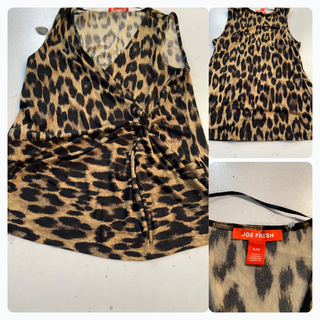 Joe Fresh Leopard Print Ärmelloses Top
