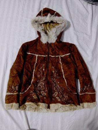 Veste en daim marron