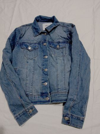 Nine West Denim Jacket Button-Front Long Sleeve