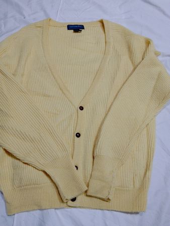 Christopher Hayes Cream Knit Cardigan