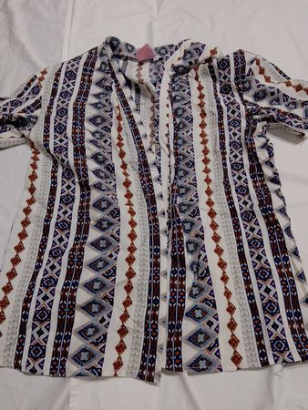 H&M Kurzarm gestreiftes Hemd