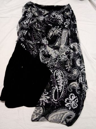 Dolce & Gabbana Schwarzer Paisley-Print Maxirock