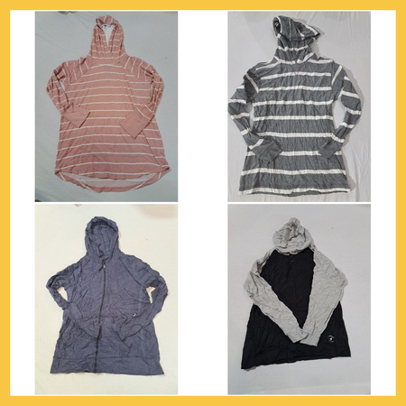 Lululemon & Wrangler Hoodie Bundle 5pcs Lot Mix de Couleurs Rayées et Unies