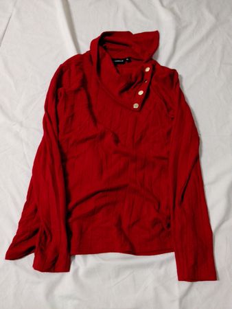 Rafaella Red Turtleneck Sweater