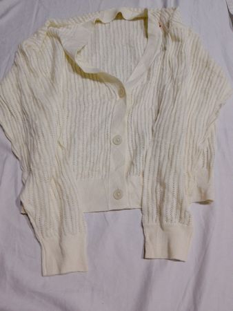 Uniqlo White Knit Cardigan
