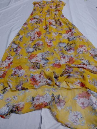 Robe maxi florale rose