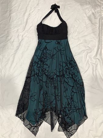 Speckless Black and Teal Dress