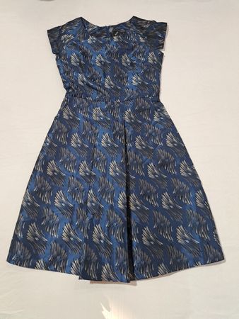 AVA Blue Patterned Dress