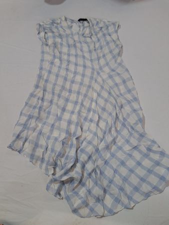 Robe à carreaux bleue Zara Woman