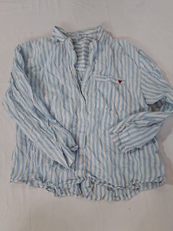 Blue and White Striped Shirt