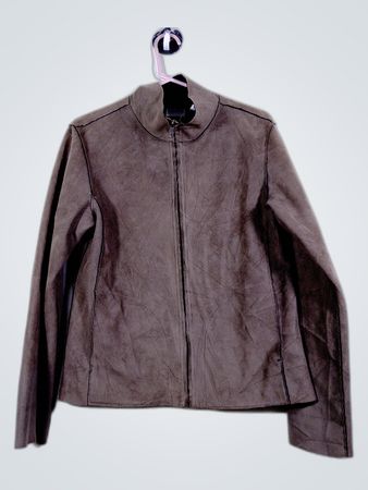 Braune Lederjacke