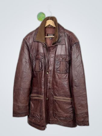 Giacca di pelle marrone