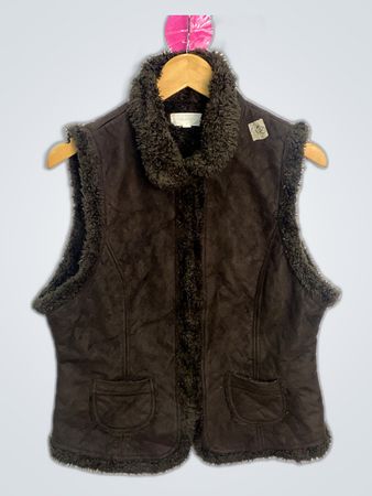 Maurices Brown Faux Fur Vest