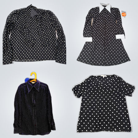 Polka Dot Blouse Bundle Loft SHEIN Tahari Melanie Lyne Liz Claiborne 10 Pc Lot
