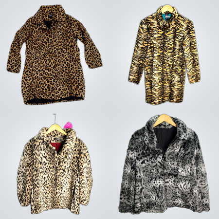 Fur Coat Bundle Week & Jacob H&M Guess Leopard Tiger Print Faux Fur Jackets