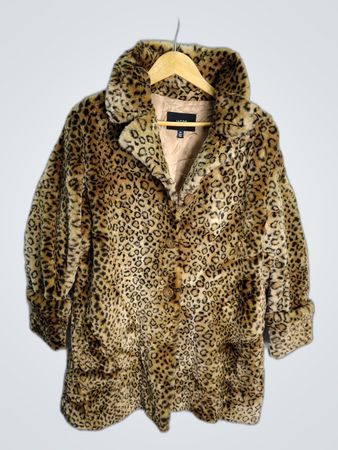 Leopard Print Faux Fur Coat