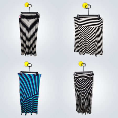 Y2K unique poly.skirts ft stripes