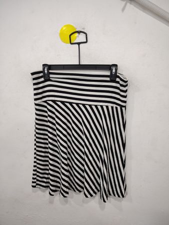 H&M Black and White Striped Skirt