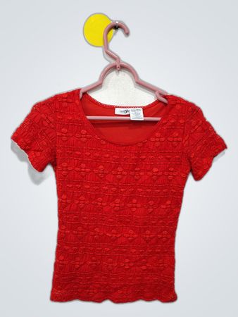 Red Lace Top