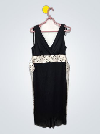Black Floral Accent Dress