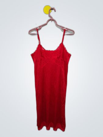 Red Lace Trim Chemise