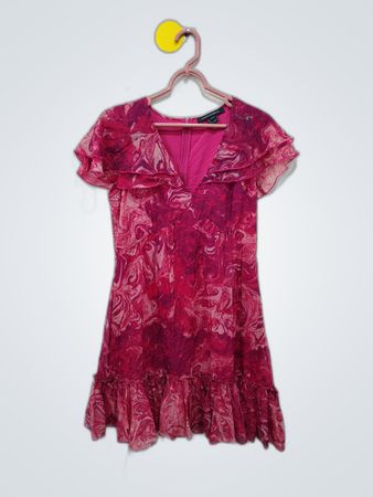 French Connection Pink Marbled Dress