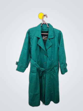 London Fog Green Trench Coat