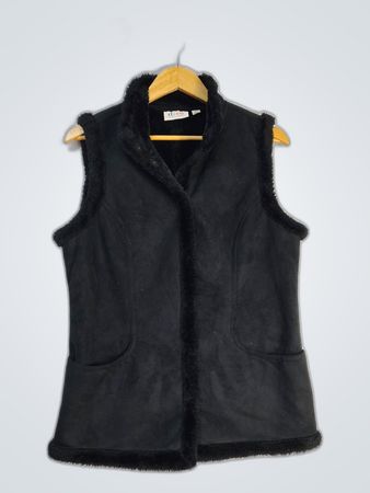Black Fuzzy Vest