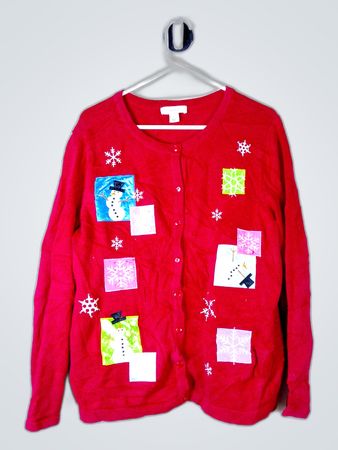 Cardigan en tricot rouge CJ Banks