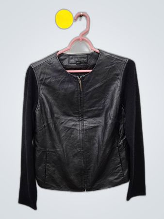 Jaclyn Smith Classic Black Leather Jacket