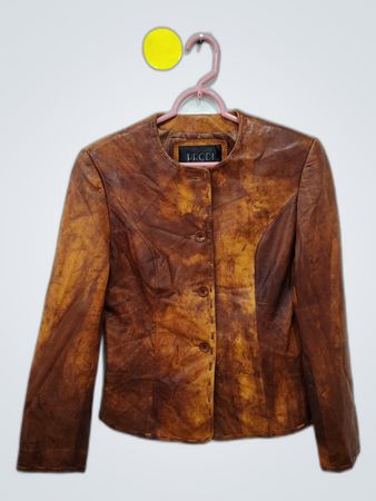 Braune Lederjacke