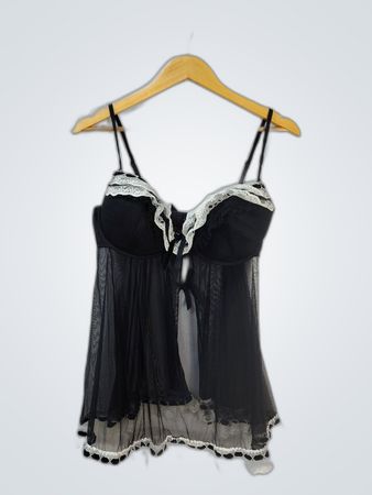 Jordel Black Lace Slip Dress