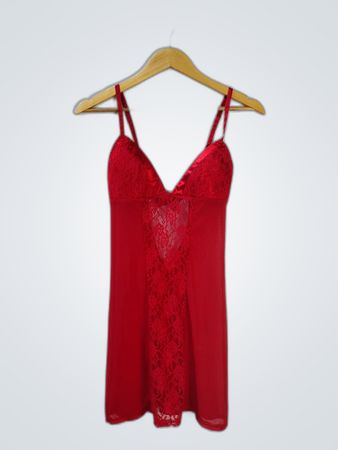 Red Lace Slip Dress