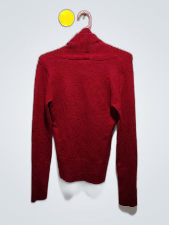 Takeout Red Hooded Knit Sweater