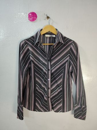 Worthington Striped Button-Up Shirt