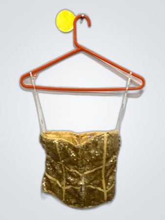 SHEGO Yellow Sequin Corset Top